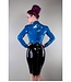 Knee Length Latex Pencil Skirt