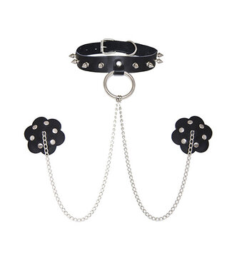Neva Nude Burlesque Slave 4 U | Choker & Pasties Set