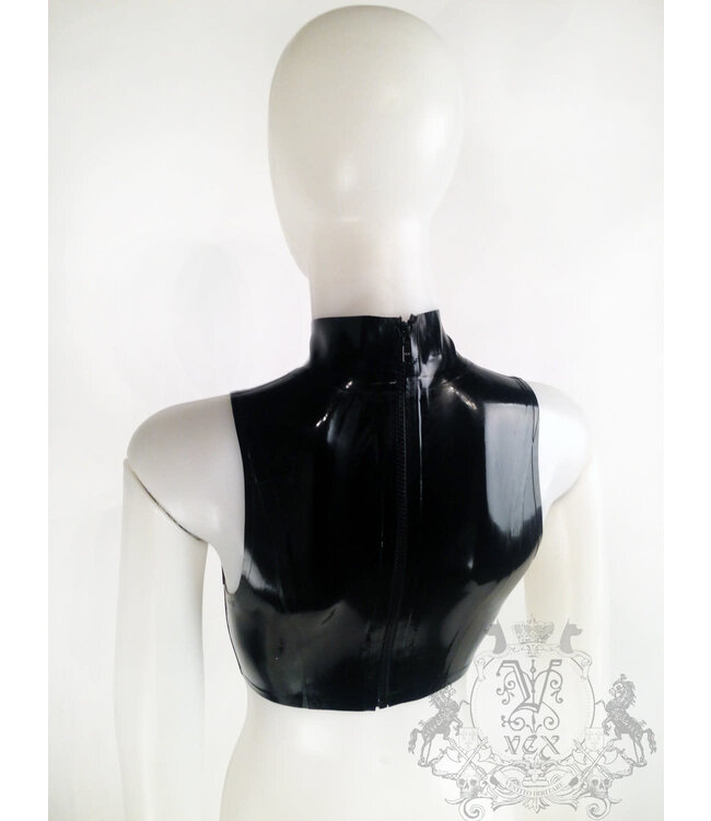 Sleeveless Latex Crop Top