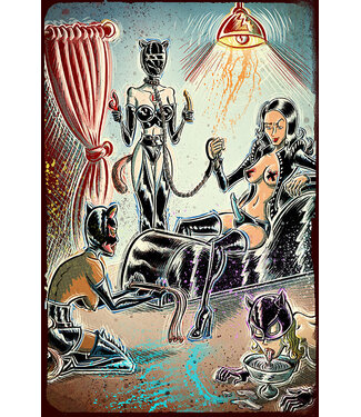 Bondesque Cat Harem | Kinky Wall Art