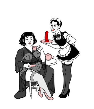 Bondesque Kinky Greeting Cards -Tea Party