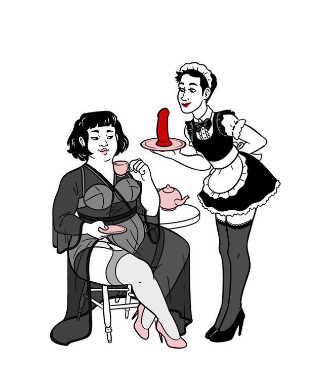 Kinky Greeting Cards -Tea Party