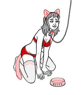 Bondesque Kinky Greeting Cards  - Kitty