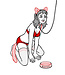 Kinky Greeting Cards  - Kitty