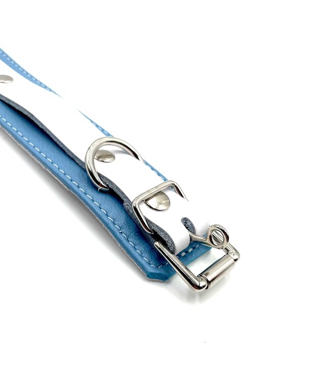 Crystal Blue  Leather Collar | Jagual Collection By Aslan Leather