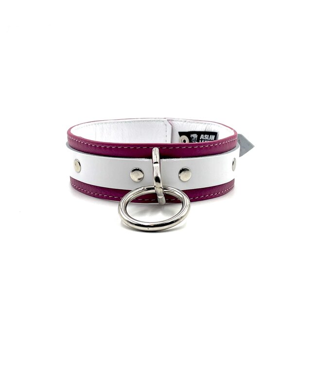 Candy Pink Leather Collar | Jaguar Collection  By Aslan Leather