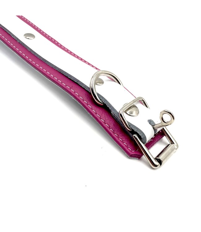 Candy Pink Leather Collar | Jaguar Collection  By Aslan Leather