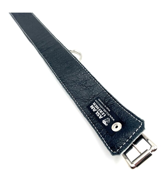 Black and White Leather Collar | Jaguar Collection  By Aslan Leather