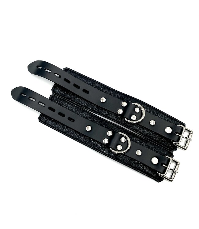 Black Wrist Cuffs | Jaguar Collection By Aslan Leather