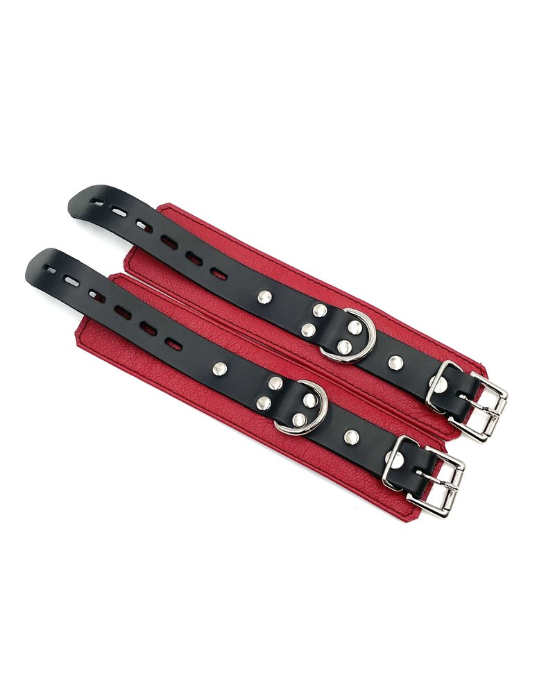 Aslan Leather Jaguar Red Wrist Cuffs