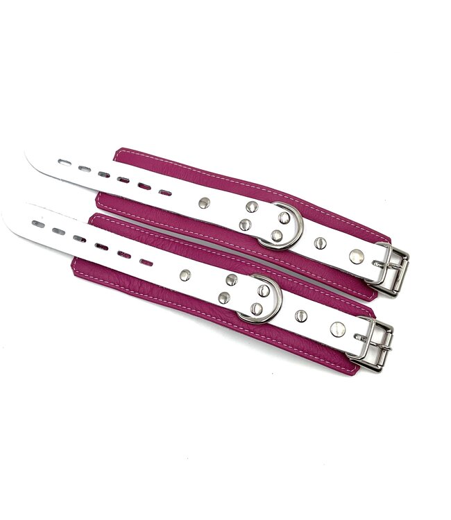 Candy Pink Leather Wrist Cuffs | Jaguar Collection By Aslan Leather