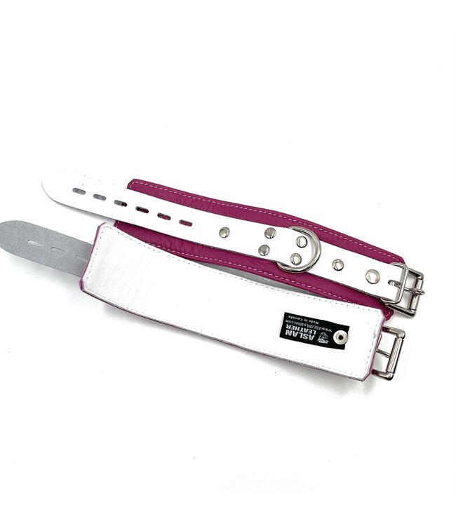 Candy Pink Leather Wrist Cuffs | Jaguar Collection By Aslan Leather