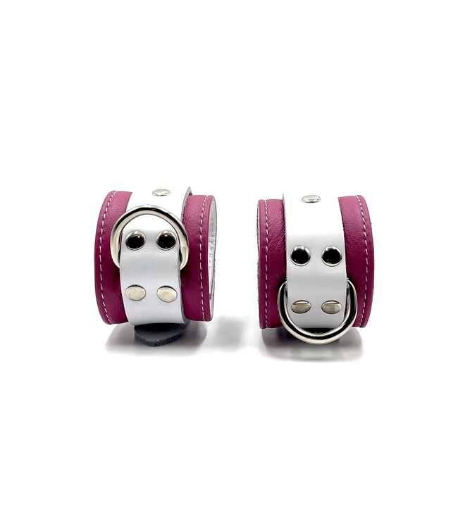 Candy Pink Leather Wrist Cuffs | Jaguar Collection By Aslan Leather