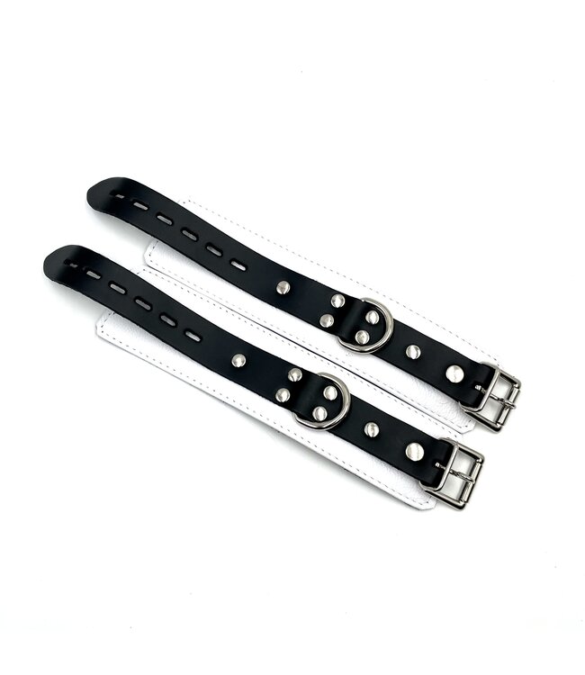 Black White Wrist Cuffs | Jaguar Collection By Aslan Leather