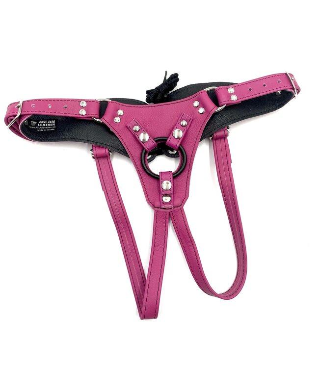 Nicki Jaguar Minx Strap On Leather Harness | Aslan Leather