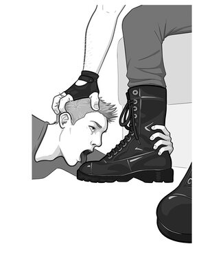 Bondesque Kinky Greeting Cards - Boot Polishing