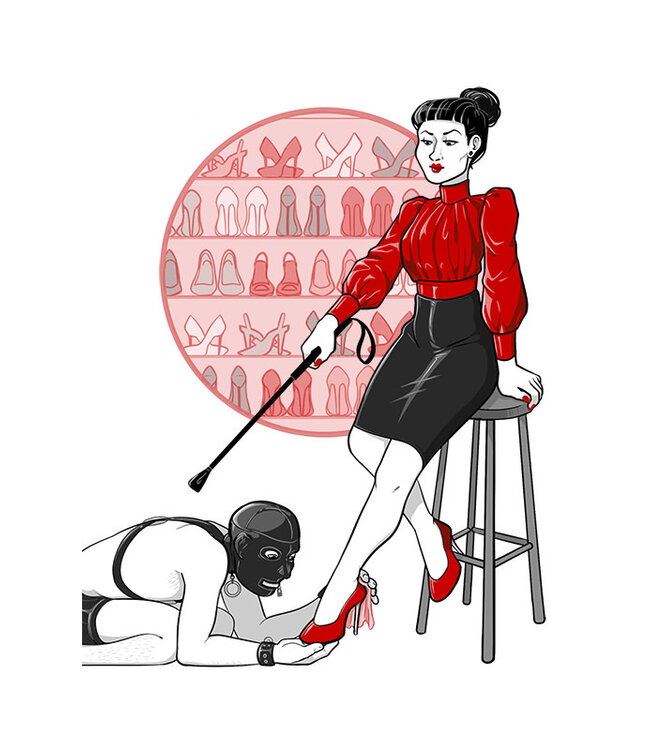 Kinky Greeting Cards - Heel Worship