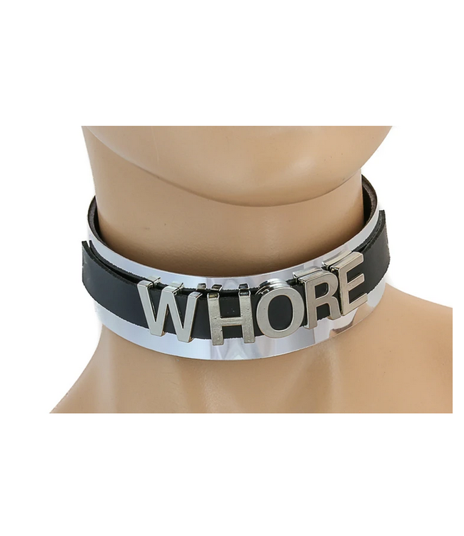 Name chokers with metal plate