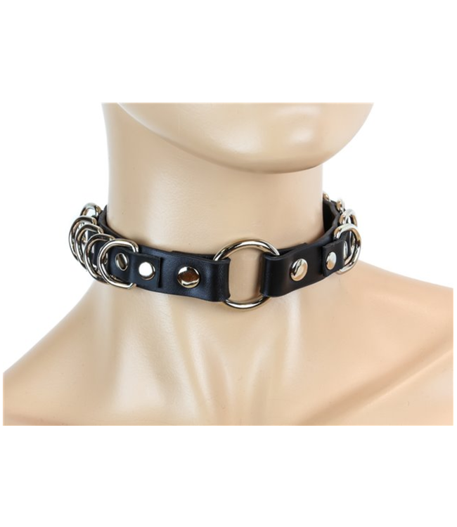 O ring D rings Bondage Choker