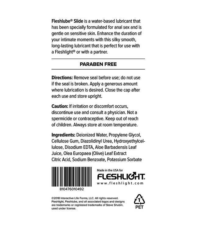 Fleshlube Slide | Water-Based Lube
