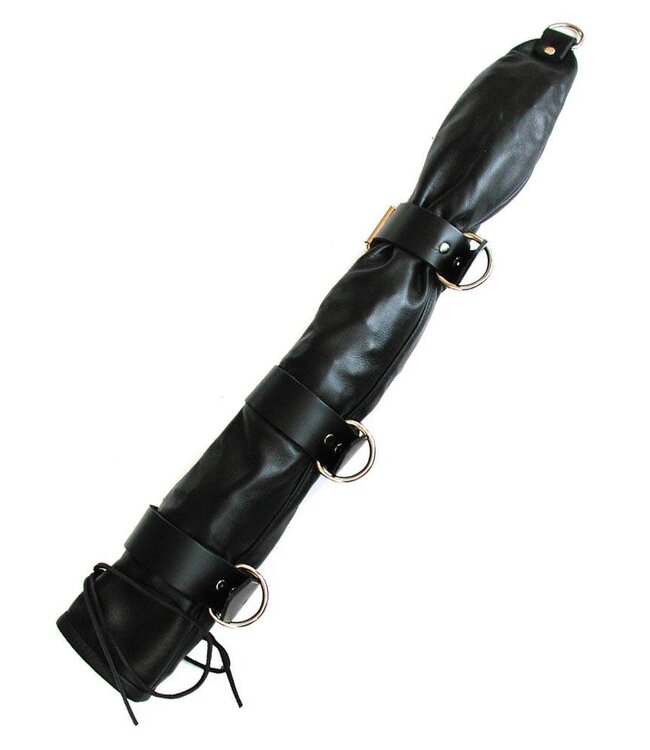Bondage leather opera gloves