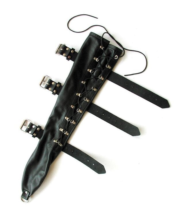 Bondage leather opera gloves