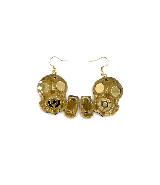 Gas Mask Earrings