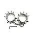 Spike metal wrist shackles