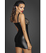 Mini Dress with Lace Chest and 2-way Zipper