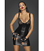 Mini Dress with Lace Chest and 2-way Zipper