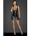 Mini Dress with Lace Chest and 2-way Zipper