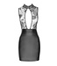 Short  Black Dress with Sheer Top