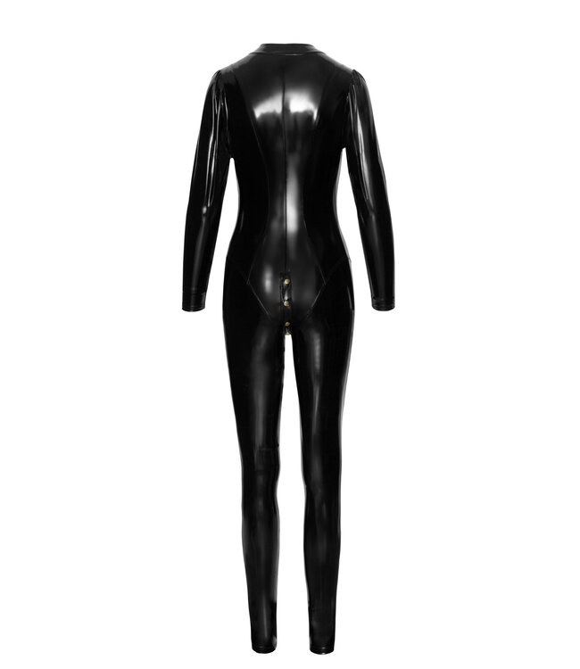 Long Button-Up Shiny PVC Catsuit