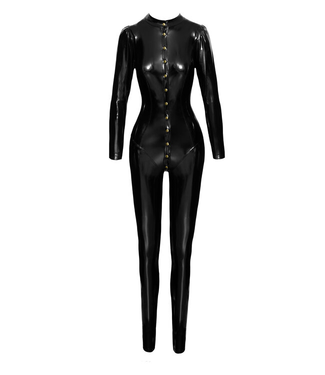 Long Button-Up Shiny PVC Catsuit