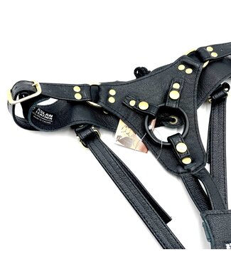 Aslan Leather Black Panther Jaguar Minx Strap On Dildo Harness  | Aslan Leather
