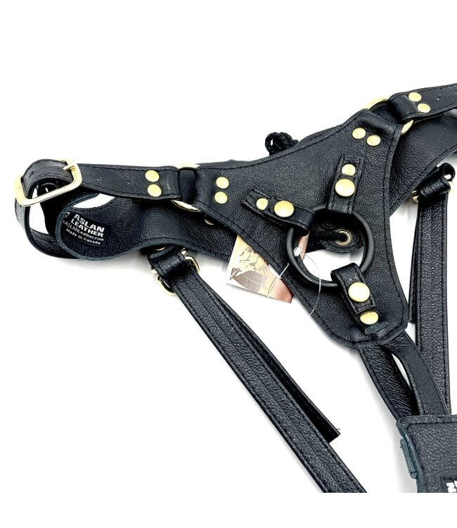 Black Panther Jaguar Minx Strap On Dildo Harness  | Aslan Leather