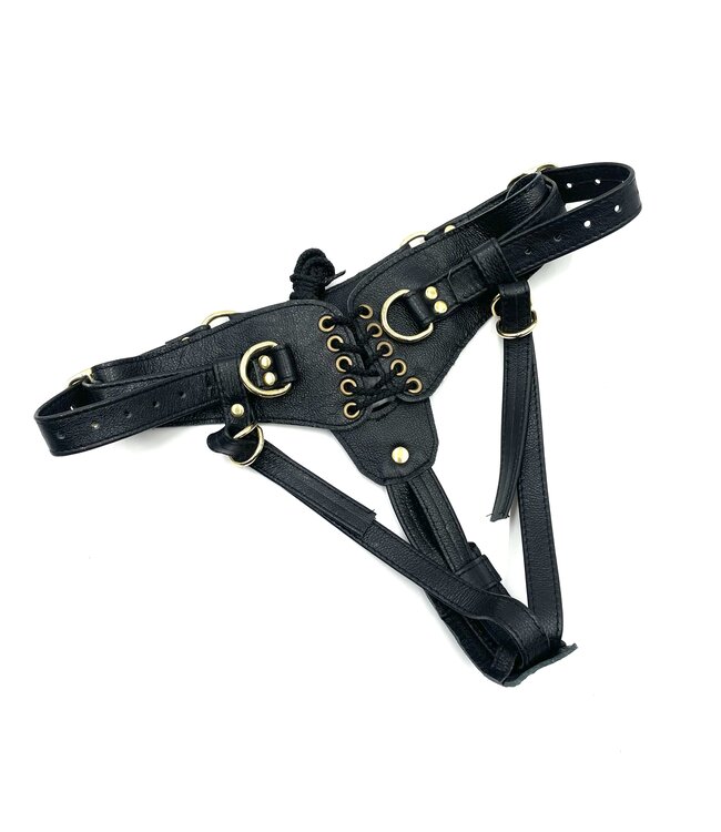 Black Panther Jaguar Minx Strap On Dildo Harness  | Aslan Leather
