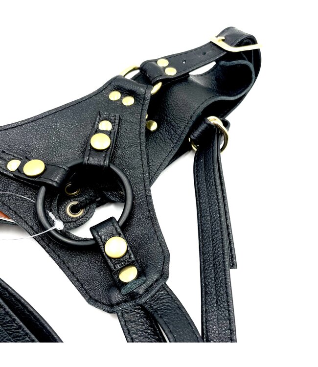 Black Panther Jaguar Minx Strap On Dildo Harness  | Aslan Leather