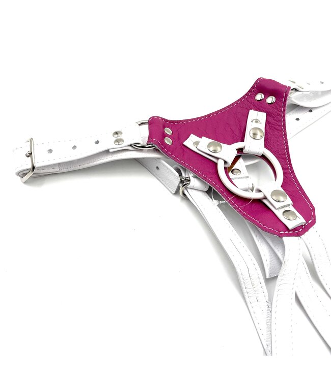 Candy Pink Jaguar Strap-On Harness | Aslan Leather