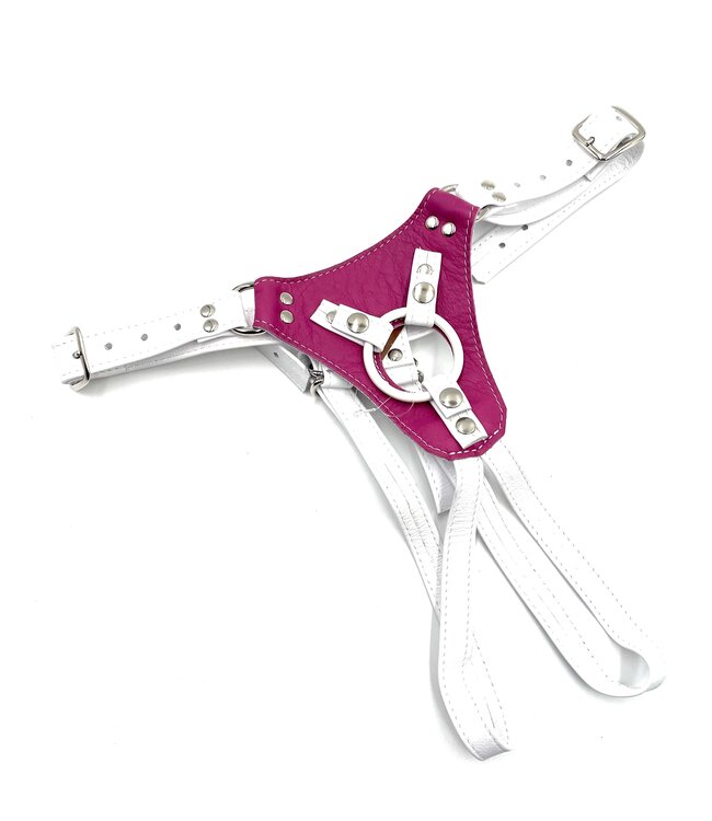 Candy Pink Jaguar Strap-On Harness | Aslan Leather
