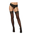 Sheer Nylon Thigh-High Stockings With Lace Top