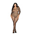 Dreamgirl Longsleeve Fishnet Bodystocking with Open Crotch