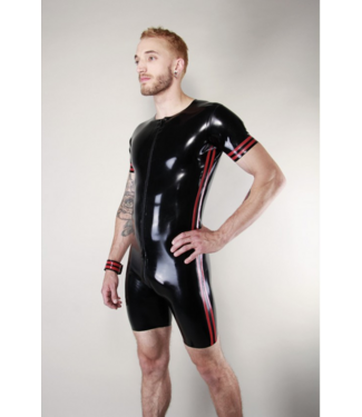 Latex101 Black Short Sleeve Latex Surf Suit