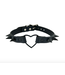 Leather Choker With a Heart and Spikes
