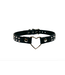 Double Rhinestone Heart Ring Choker
