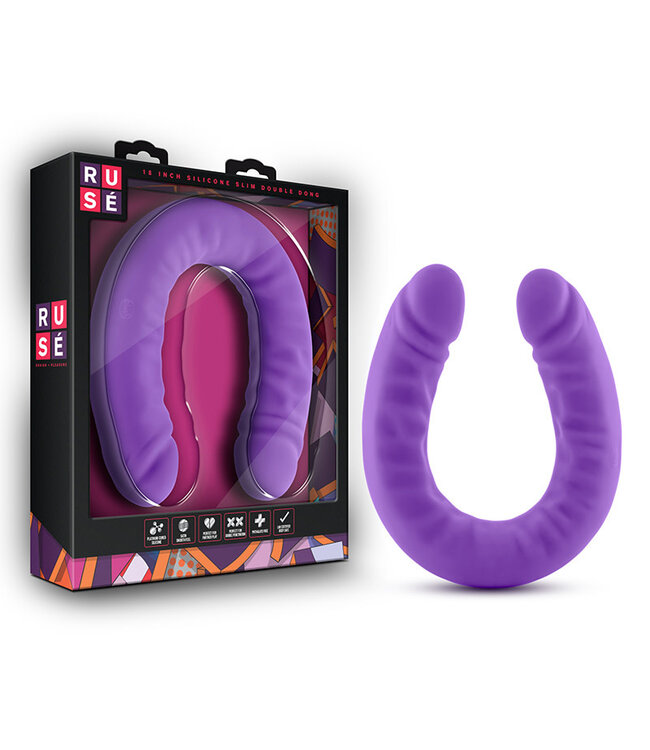 Ruse | G-Spot/Double Penetration Purple 18-Inch Long Dildo  By Blush®