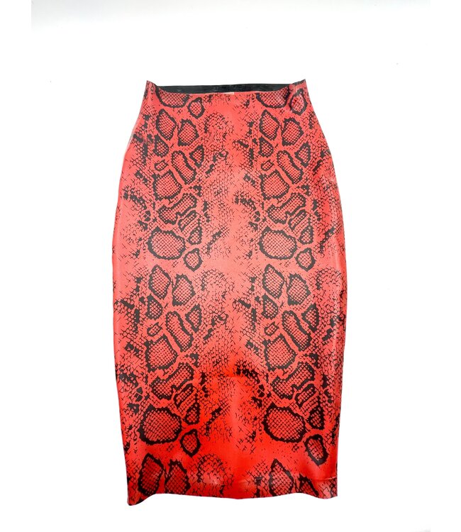 Print Latex Pencil Skirt