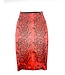 Print Latex Pencil Skirt
