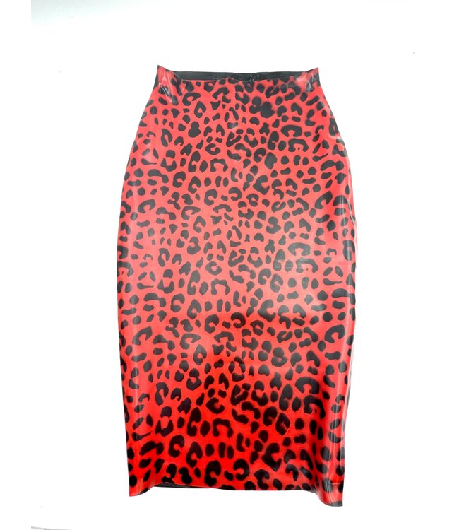 Print Latex Pencil Skirt