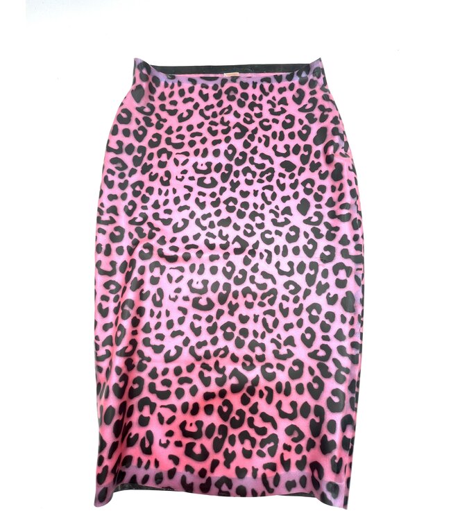 Print Latex Pencil Skirt